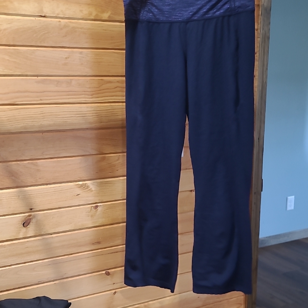 Tangerine Navy Wide Leg Pants